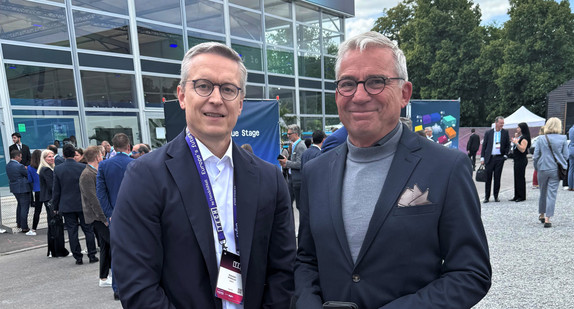 Dr. Karsten Wildberger, Bundesminister für Digitales und Staatsmodernisierung und Baden-Württembergs Digitalisierungsminister Thomas Strobl